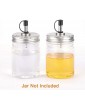 sourcing map 2pcs Stainless Steel Regular Mouth Mason Jar Pour Spout Lids with Plastic Caps for Olive Oil Cocktail Dispenser and Salad Dressing Shaker - B07ZTHSGNHH