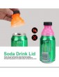 Tsugar 6 Pc Reusable Snap On Pop Can Bottle Caps Plastic Beer Water Dispenser Lid Protector Caps Cover Bottle Top Soda Saver Cap for Cool Coke Drink Lids - B09ZQM2PB1Y