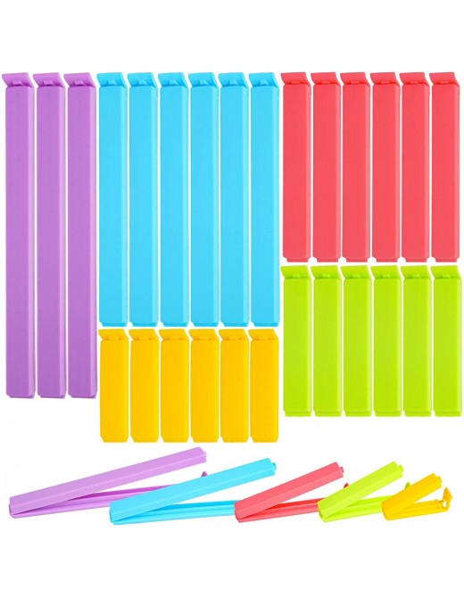 VEYLIN 27 Pieces Bag Clips for Food Storage Clips in 5 Sizes Assorted Colors - B07J4JSYZVA