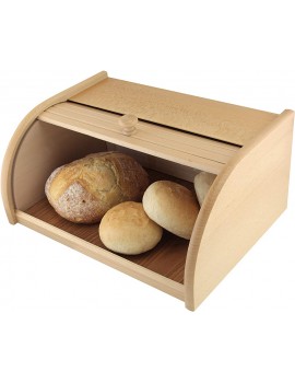 APOLLO Beech Bread Bin roll-top Wood Brown 40 x 29 x 19 cm - B00537PR9OX