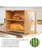 Bamboo Bread Bin for Kitchen Countertop Tobeelec 2-Layer Adjustable Retro Bread Box Large Storage for Bread Baked Goods Loaves Easy to Use Self Assembly 36 x 22 x 34 cm - B08PVGBCH7M