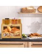 Bread Box,2 Layer Large Capacity Wood Bread Bin for Kitchen Bread Container with Large Capacity - B096Q1VL18D