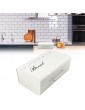 Bread Holder Save Countertop Space  Bread Bin Orderly Storage Large Capacity Beautiful Practical Wear Resistant for Office for Home KitchenWhite - B0B2NKS599B