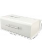 Bread Holder Save Countertop Space  Bread Bin Orderly Storage Large Capacity Beautiful Practical Wear Resistant for Office for Home KitchenWhite - B0B2NKS599B