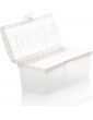 COM-FOUR® Toast Box Bread Box for Toast Bread Box for Sandwich Toast Toast Box Made of Transparent Plastic 1 Piece White - B093GRY71GX