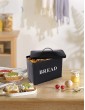 Extra Large Space Saving Vertical Bread Box Holds 2 Loaves Cream Extra Large Breadbox Bread Holder 32cmL x 18cmW x 22cm H Black with Bread Lettering - B07WW5SSM3I