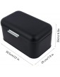 Jadpes Food Storage Container Retro Solid Bread Bin Box Large Capacity Kitchen Storage Container for Kitchen Bread Box Sous Vide Food Black - B07XPBQ4JQD