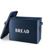 Joyfair Stainless steel bread bin dark blue - B091TPF1K5Q