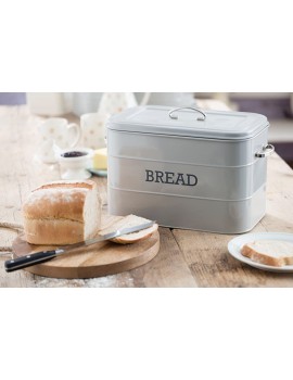KitchenCraft Living Nostalgia LNBBINGRY Bread Bin Grey 34 x 21.5 x 25 cm - B00U1IN7P6L