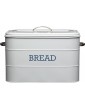 KitchenCraft Living Nostalgia LNBBINGRY Bread Bin Grey 34 x 21.5 x 25 cm - B00U1IN7P6L