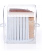 KitchenCraft Stay Fresh Expanding Bread Keeper Bread Bin with Bread Slicer Guide In Gift Box Plastic Large - B07MSWD9BZL