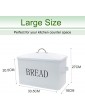 Large Bread Bin Metal Bread Box Bread Storage for Kitchen Countertop White Bread Storage Container Large Capacity for Loaves Muffins Bagels Sandwiches Kitchen Decor and Farmhouse Decor - B08PNPWZLFU