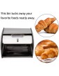 POHOVE Bread Box,Stainless Steel Bread Bin Bread Container with Roll Up Easy Storage Bread Box Holder Lid Bread Storage Box for Kitchen Counter - B09GYKWLP7M