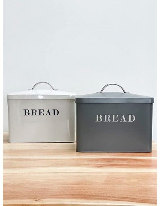 Rectangular Bread Bin Charcoal or Chalk Charcoal - B095KVD3JWK
