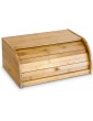 Relaxdays Bamboo Bread Bin with Rolling Lid 40 x 27.5 x 16.5 cm Fresh Bread Storage Natural Brown - B00CS3PNWMA