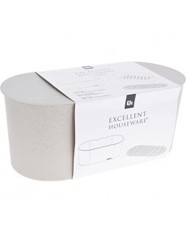 Reusable Plastic Bread Bin Storage Box with Cutting Board Lid Cream - B09VH2XCHTE