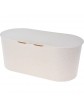 Reusable Plastic Bread Bin Storage Box with Cutting Board Lid Cream - B09VH2XCHTE