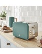 Swan Nordic Green 6 Piece Kitchen Set Including 1.7L Jug Kettle 2 Slice Toaster Bread Bin and Set of 3 Tea Coffee & Sugar Canisters. Scandinavian Design Matching Green Kitchen Set - B09Y9GRGZ5A