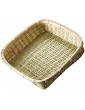 Tomaibaby Rattan Storage Basket Bin Hand Woven Wicker Basket Picnic Basket Snack Serving Tray Food Bread Fruit Storage Container - B09BBF9LRRM