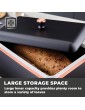 Tower Cavaletto Modern & Contemporary Black Bread Bin and Set of 3 Tea Coffee & Sugar Canisters. Kitchen Storage Set in Stylish Matte Black Finish with Elegant Rose Gold Accents - B09XF9H81HY