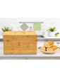 Traditional Wooden Bread Bin with Bread Clip Bread Bins Crock Holder Storage for Large Bread for Kitchen Need self-Assemble - B08R57ZZQBE
