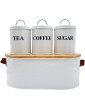 TUSIMI Bread Box Set of 4,Metal Bread Bin,Coffee,Sugar,Tea Tin Canister Jar Set for Kitchen Table Storage Store Pastries Coffee Biscuits - B09GJRJ6LXQ