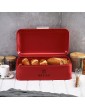 vancasso Metal Bread Bin 10L Extra Large Red Bread Box Holds 2+ Loaves of Bread Perfect Metal Storage Tin to Keep Your Bread Bagels Pastries Rolls and Buns Fresh for a Long Time - B09GB4XWFKE
