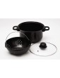 3 in 1 Cooking Pot 20cm 3L Saucepan with Removable Strainer Sieve Ideal for Boiling Steaming Cooking Use with Gas Electric and Ceramic Hobs Vegetable Steamer Pot or Pasta Pot - B09X7GMP9JP