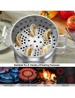 COSTWAY Stainless Steel Streamer Pot 3 Tiers 26cm Large Induction Steamer Pans with Glass Lid Home Kitchen Restaurant Professional Steamer Cooking - B08SBX9CQWD