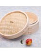 Dasoguy Custom Deepen 9 Inch Handmade Bamboo Steamer Tier with Stainless Steel Rings Steam Basket for Dumpling Dim Sum Bun Rice Chinese Food Includes 1 Set of Chopsticks & 1 Cotton Liner - B09NRY2WJCH