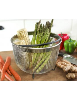 Insert Basket 6Qt Stainless Steel Steamer Basket with Handle for Instant Pot Accessories Fits Most Pressure Cookers Steaming Vegetables,Eggs - B07H97YKQSL