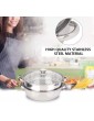 Jeffergarden 2-Layer Steamer Pot Stainless Steel Cookware Cooker Vegetables Food Eggs boilers Steaming Shrimp Food Double layer Boiler Soup Cookware 27cm 11in - B07PX4GCPPC