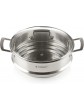 Le Creuset Large Multi Steamer with Glass Lid  24 cm Stainless Steel - B08XZJGNKTD