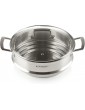 Le Creuset Large Multi Steamer with Glass Lid 24 cm Stainless Steel - B08XZJGNKTD