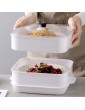 Microwave Oven Steamer Cook Container with Lid Plastic for Steamed Bread Fish Vegetable Dumpling Kitchen Utensil Single Layer - B0B2Q2NB5QO