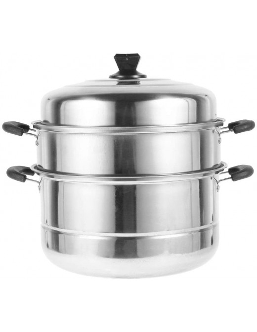 Multi Tier Stainless Steel Food Steamer Cooker Pan Soup Stock Pot Set Kitchen Cookware Slow Cooker30cm,3-layer - B09TZPV1GGR