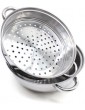 OBLLER 3Tier Steamer Stainless Steel Cooker Cooking Steam Pot Glass Lid 28cm - B07MJQ72YKN