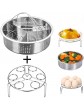 Smooce Pressure Cooker Accessories Steam Basket with Egg Steamer Rack Divider Fits Instant Pot 5,6,8 qt Pressure Cooker Stainless Steel Set of 3 Energy Class A + 0.5 - B07W98BSKLM