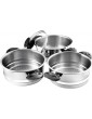 Stainless steel collection SS212 3-Tier Stainless Steel Steamer Set 20 cm Multi-Colour - B0053G5XQCH