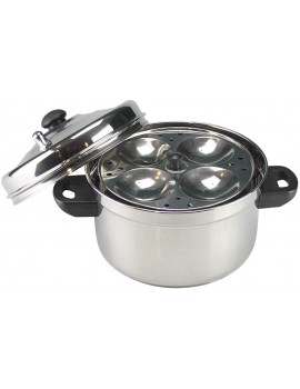 Stainless Steel Induction Idli Maker 4 Tier Rack Idli Plates Stand Indian Idli Idly Rice Cakes Induction Cooker Steamer Set – Makes 16 Idli's - B082961WKNL