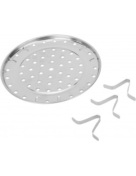Stainless Steel Steam Holder Tray V-Shaped Tripod Supporting Feet Round Universal Steam Rack with Intensive Holes for Pots Pans Crock Pots Steamer Soup Pot20cm - B08GZ6BN7VV