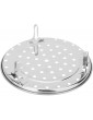 Stainless Steel Steam Holder Tray V-Shaped Tripod Supporting Feet Round Universal Steam Rack with Intensive Holes for Pots Pans Crock Pots Steamer Soup Pot20cm - B08GZ6BN7VV
