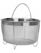 Steamer Basket | Stainless Steel Steam Basket | Pressure Cooker Accessories | Vegetable Steamer Basket | Strainer with Handle | Saucepan Insert | M&W - B08W9W5WNME