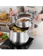 Steamer Pot Steamer Pot Thick Stainless Steel Pot Large Capacity Double Bottom Noodle Pot Porridge Pot Cooker Universal High Soup Pot Hot Steaming Pot Color : 24cm 2 Layers - B09X4ZQKB2C