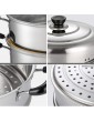 Steamer Pot Stock Pot,Stainless Steel 3-Layer Cooking Pot 26 28 30 32cm Multi-Function Steamer Suitable for Gas Stove Induction Cooker Size : 32cm - B09NSHYKMBS