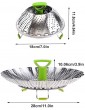 Vegetable Steamer Basket Seafood Steamer Stainless Steel Vegetable Steamer Basket Folding Steamer Insert for Veggie Fish Seafood Cooking Expandable to Fit Various Size Pot - B097Y578YGH