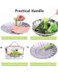Vegetable Steamer Basket Seafood Steamer Stainless Steel Vegetable Steamer Basket Folding Steamer Insert for Veggie Fish Seafood Cooking Expandable to Fit Various Size Pot - B097Y578YGH