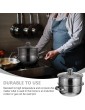 Yardwe Stainless Steel Steamer Pot Stockpot Stew Pot Soup Pot with Steamer Insert Lid Kitchen Cookware for Veggie Fish Seafood Cooking 18cm - B098QTJHDMC