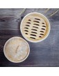 YUHO Asian Kitchen 8 Inch Bamboo Steamer Basket Individually Box 2 Tiers & Lid 10 Parchment Liners 100% Natural Bamboo Perfect For Steaming Dumplings Vegetables Meat Rice Healthy Lifestyle - B07F8MXMG8G