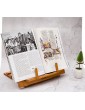 EXERZ Cookbook Stand Wooden Bookrest Cookery Recipe Holder Reading Rest -34 x 24 x 2 cm Adjustable Height For Kitchen Home Office Book iPad Tablet Premium Quality Beech Wood Wooden - B07CG7LHJRO